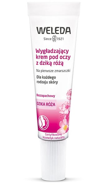 Wygładzający krem pod oczy z dzikiej róży