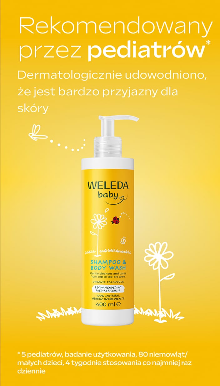 Szampon i płyn do mycia ciała dla niemowląt z nagietkiem lekarskim