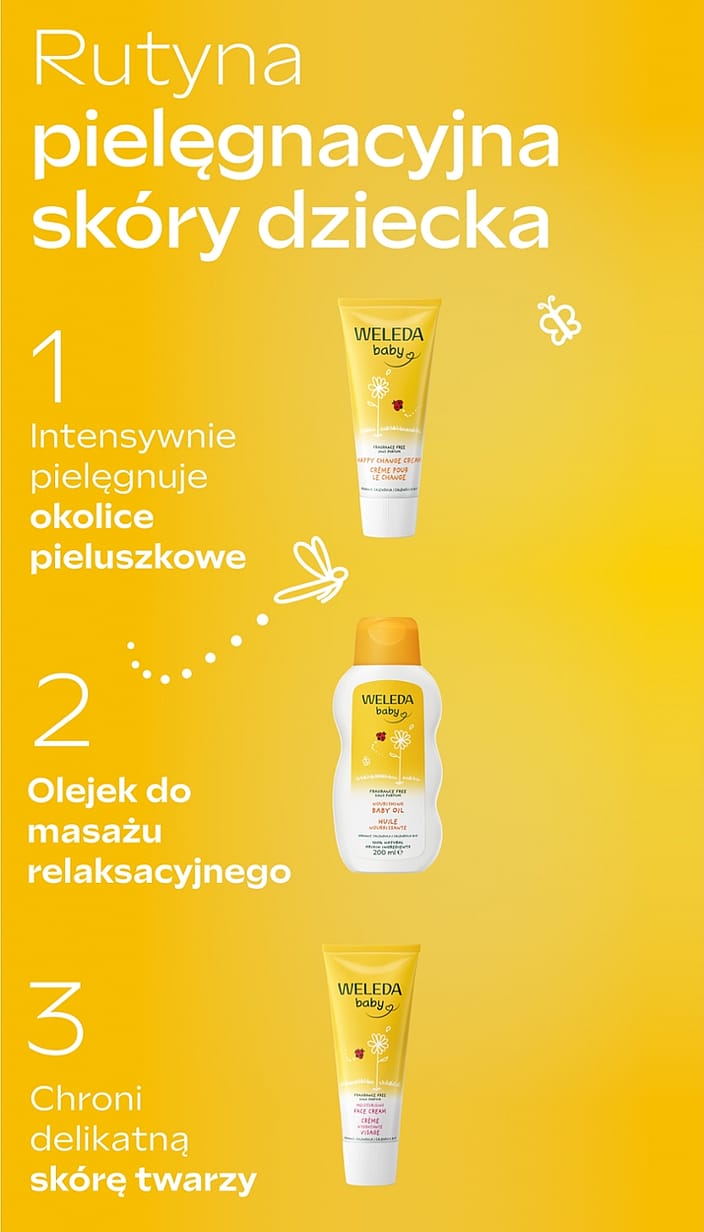 Bezzapachowy olejek do ciała dla niemowląt i dzieci z nagietkiem lekarskim