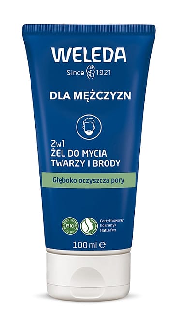Dla Mężczyzn 2 w 1 Żel do mycia twarzy i brody