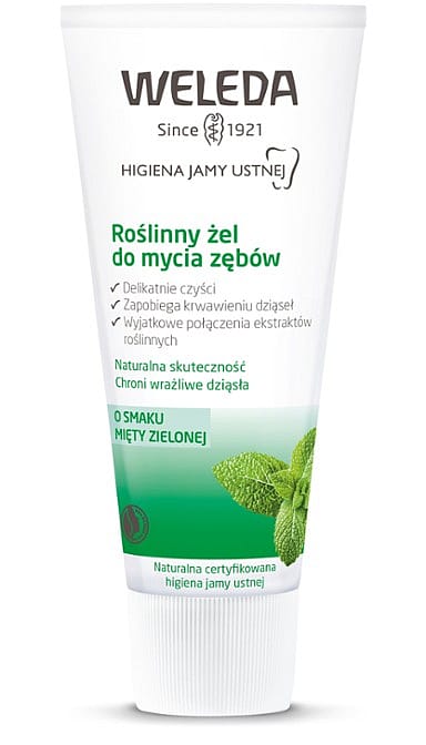 Roślinny żel do mycia zębów