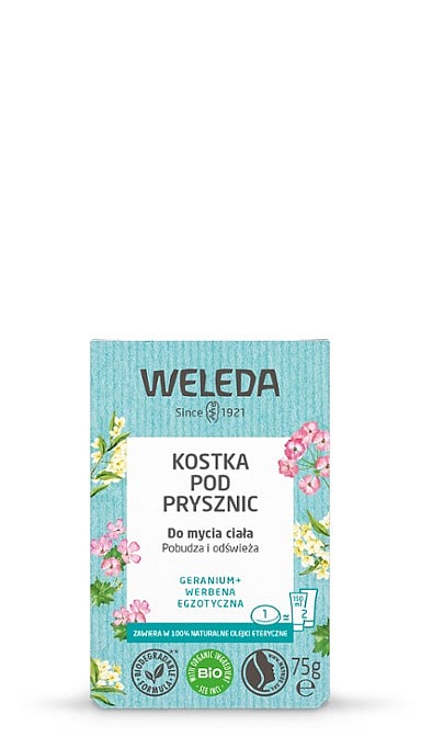 Kostka pod prysznic  Geranium + Werbena egzotyczna