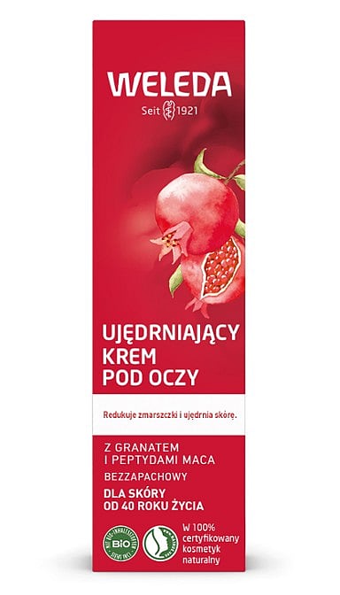 Ujędrniający krem pod oczy z granatem i peptydami maca