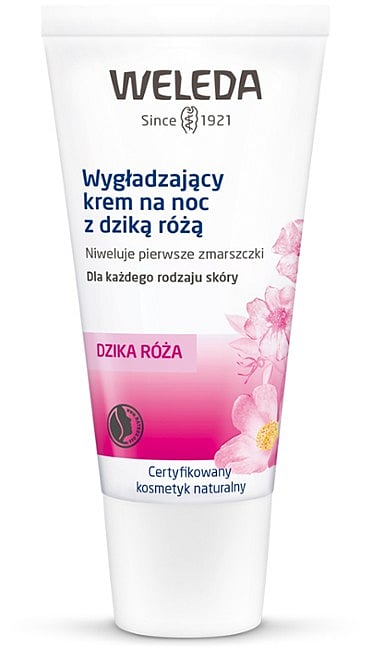 Wygładzający krem na noc z dzikiej róży  